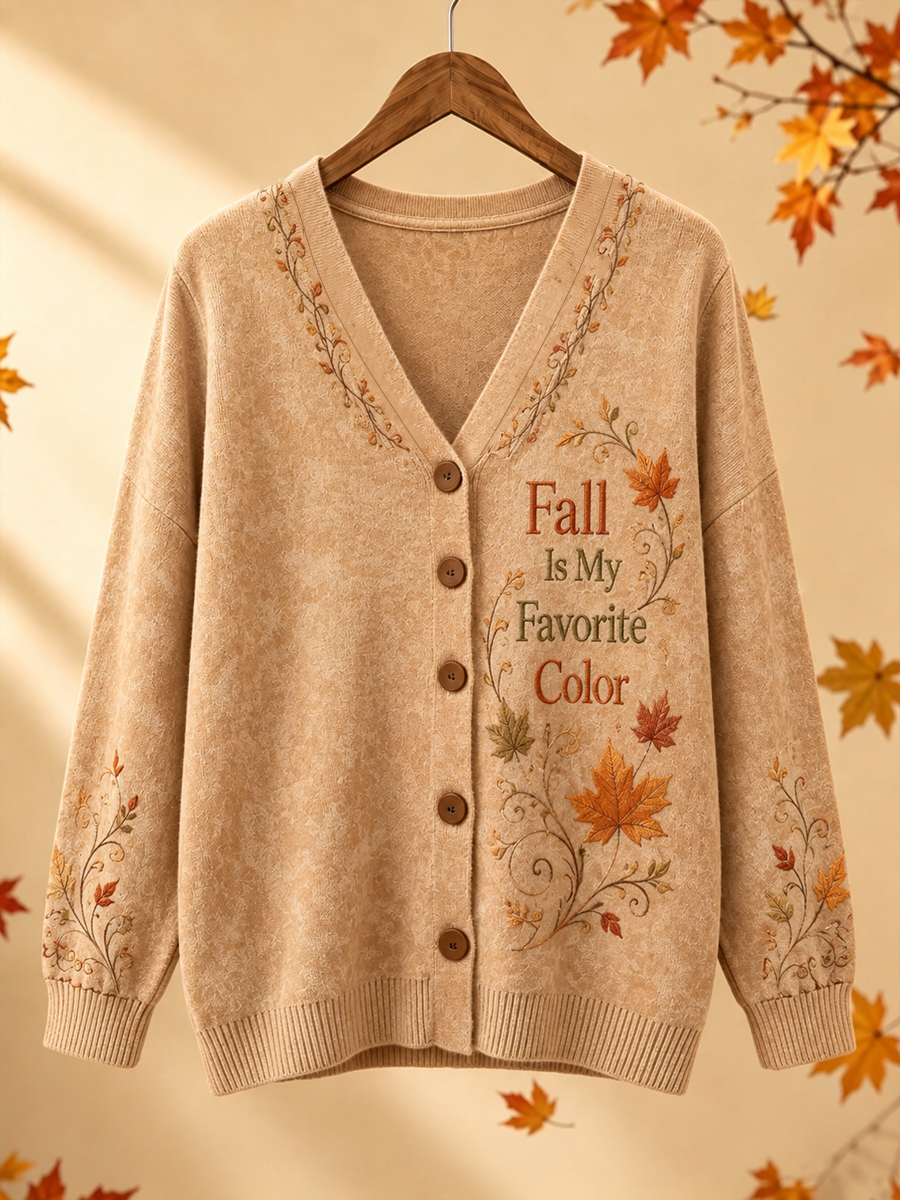 women's FALL IS MY FAVORITE COLOR cardigan