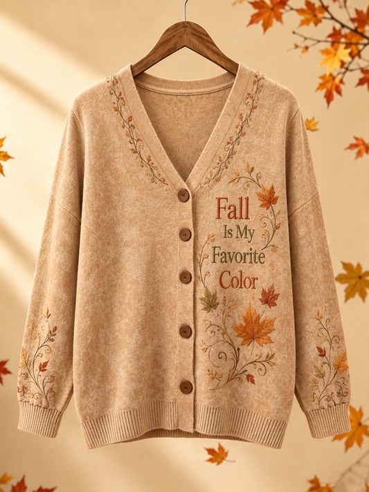 women's FALL IS MY FAVORITE COLOR cardigan