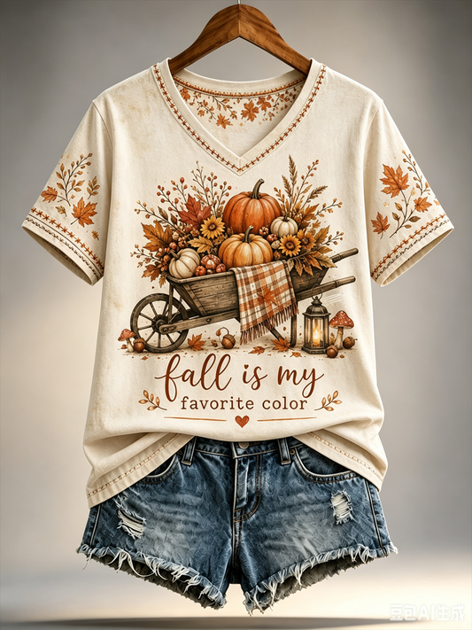 Women's Fall Is My Favorite Color short-sleeved T-shirt