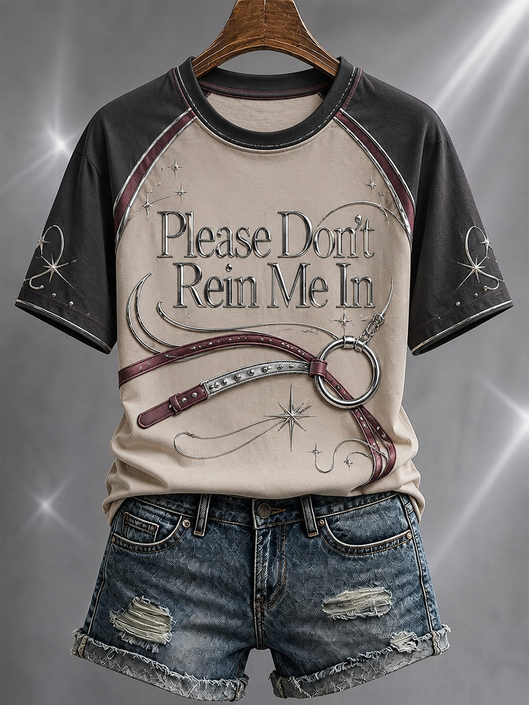 Women's Please Don’t Rein Me In Printed T-shirt