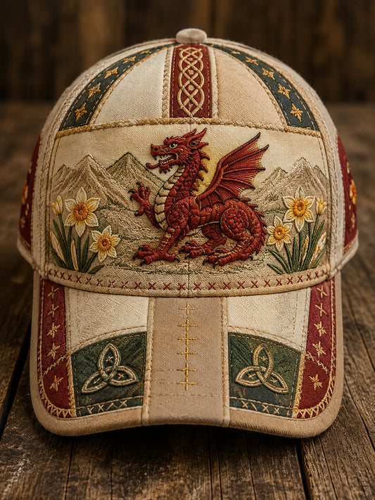 Unisex Welsh Red Dragon Cultural Elements Art Print Casual Hat