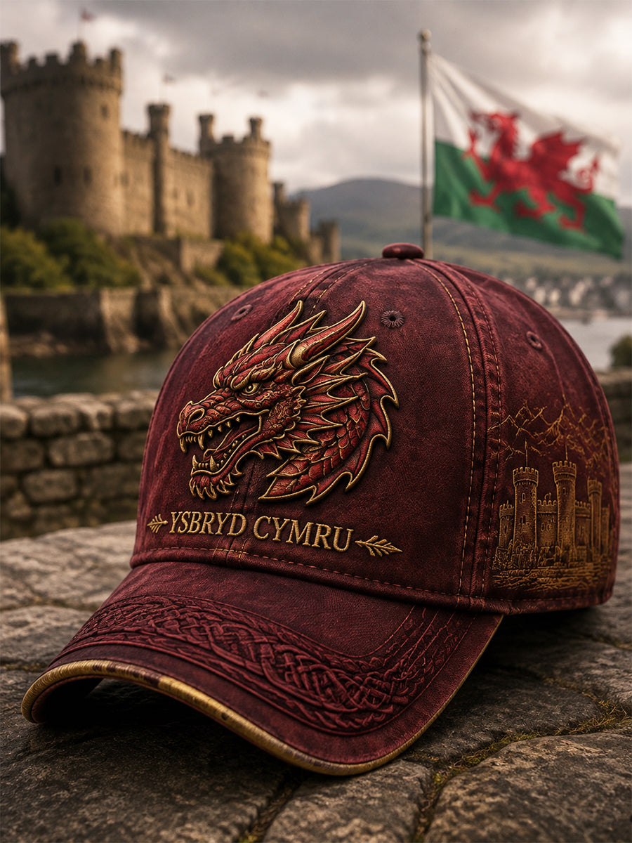 Unisex Welsh Red Dragon Printed Hat
