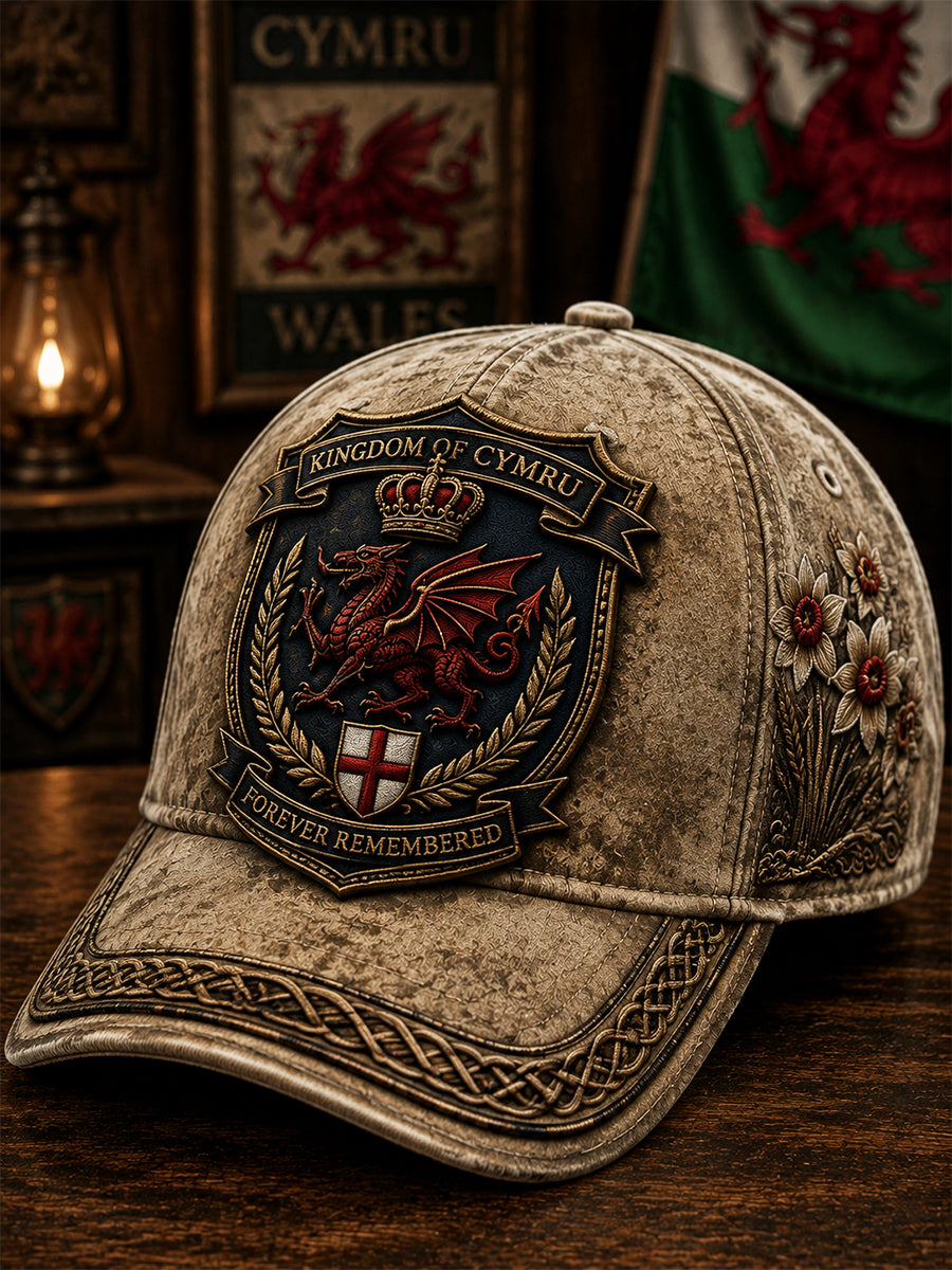 Unisex Welsh Red Dragon Printed Hat