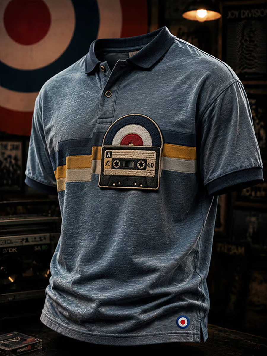 Men's Mods Culture UK Music Lover Business Style Printed polo shirt