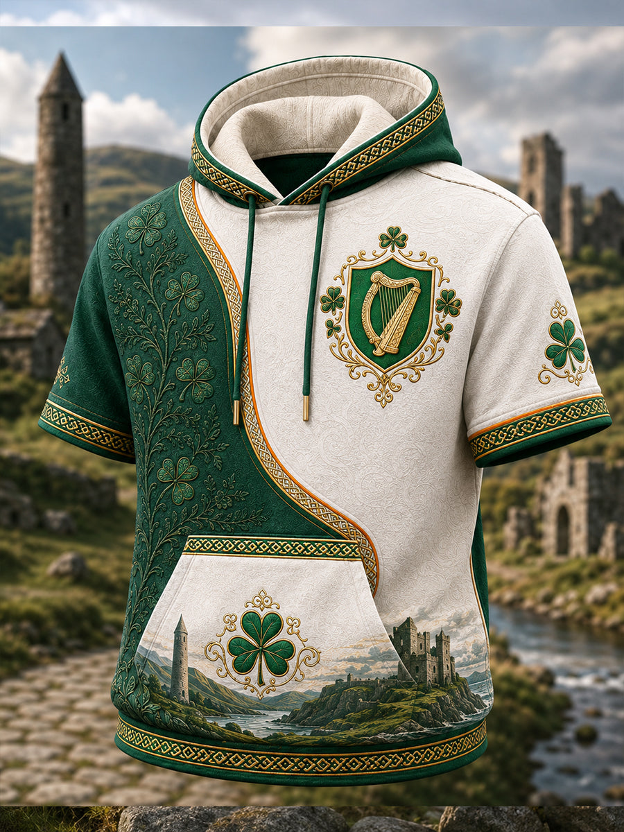 Men's Irish Patriotic Commemoration Print Casual Top