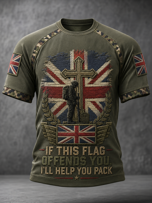 Men's IF THIS FLAG OFFENDS YOU I'LL HELP YOU PACK Tee
