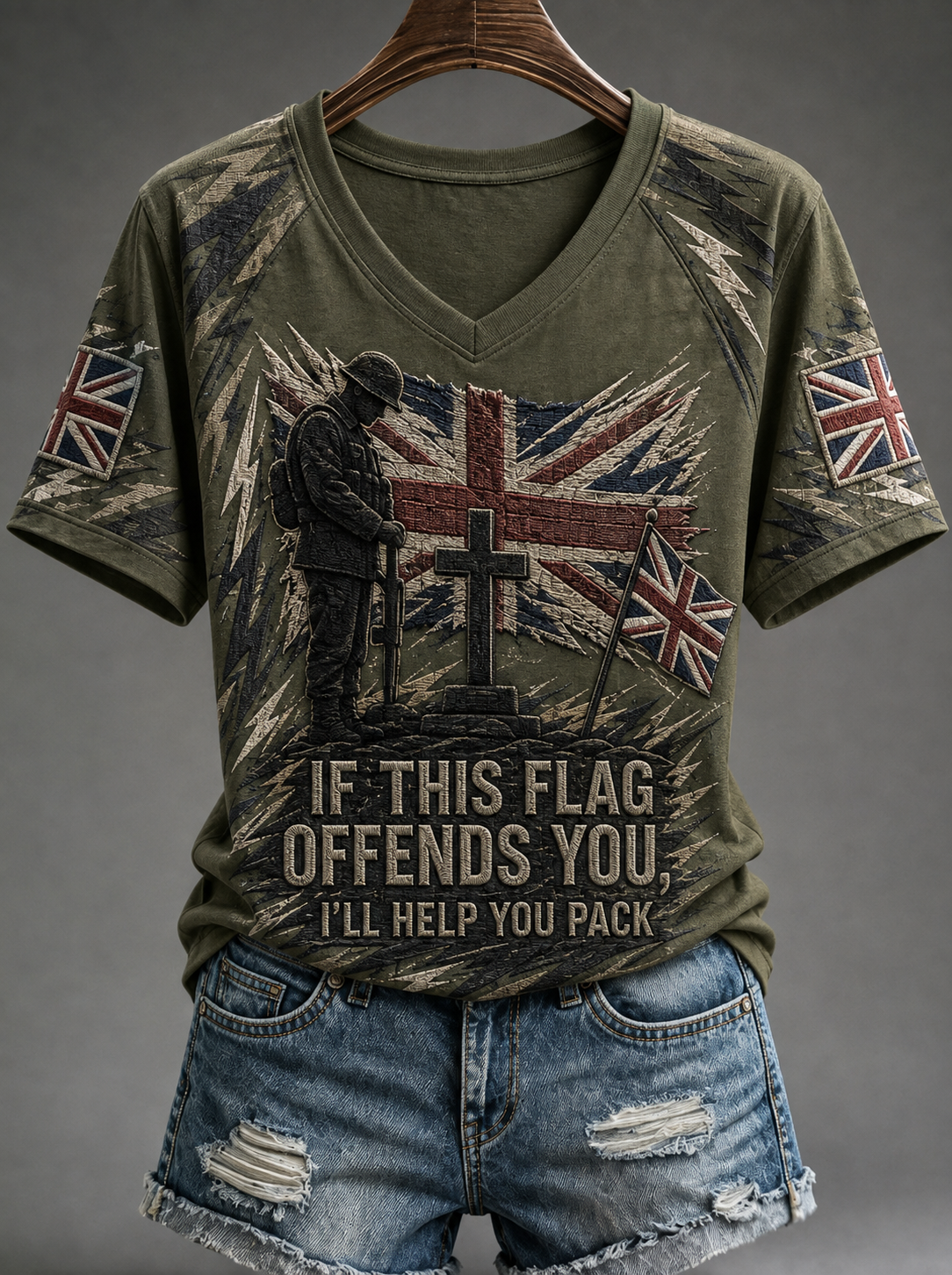 Women's IF THIS FLAG OFFENDS YOU I'LL HELP YOU PACK  T-shirt