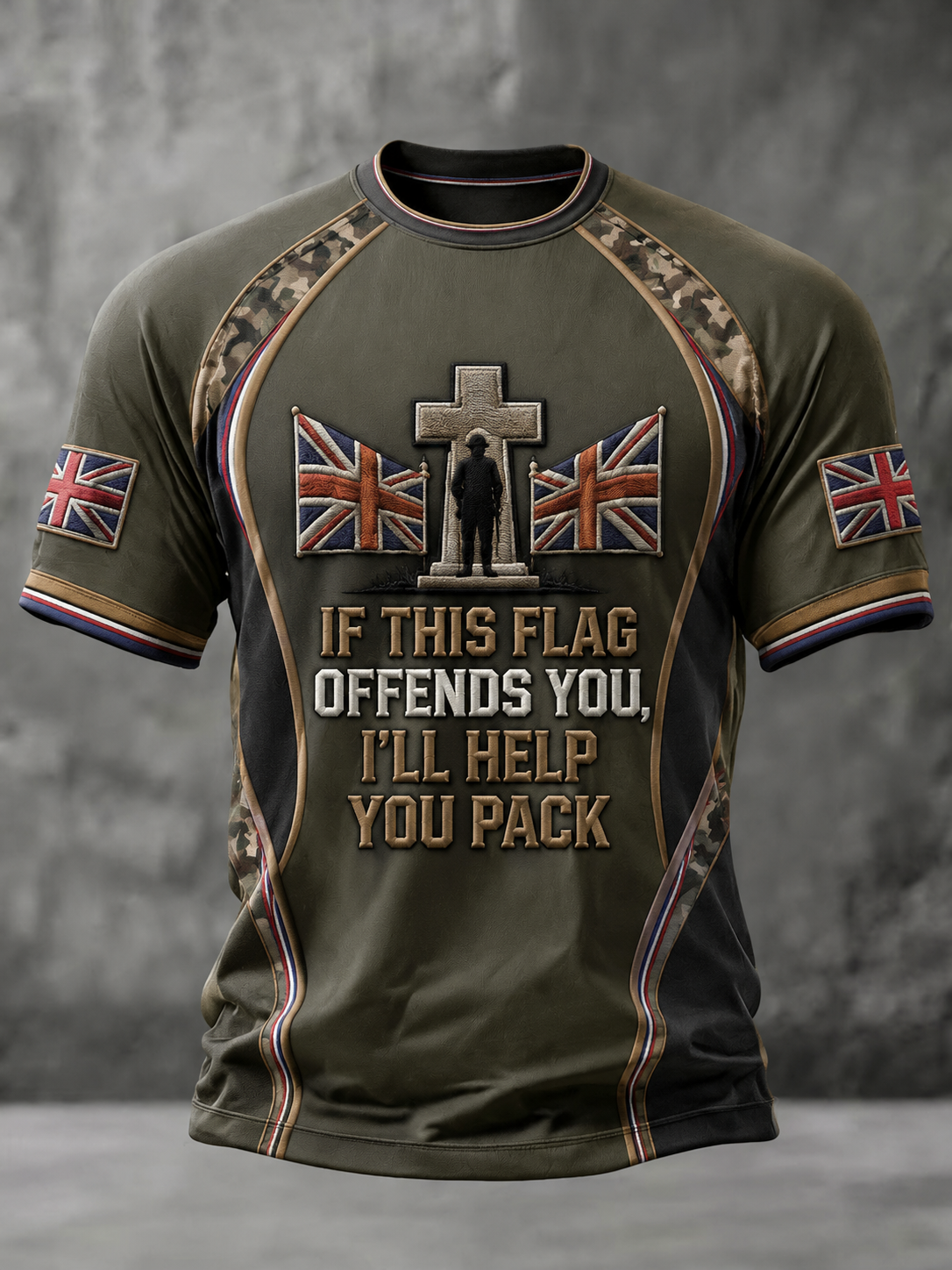 Men's IF THIS FLAG OFFENDS YOU I'LL HELP YOU PACK Tee