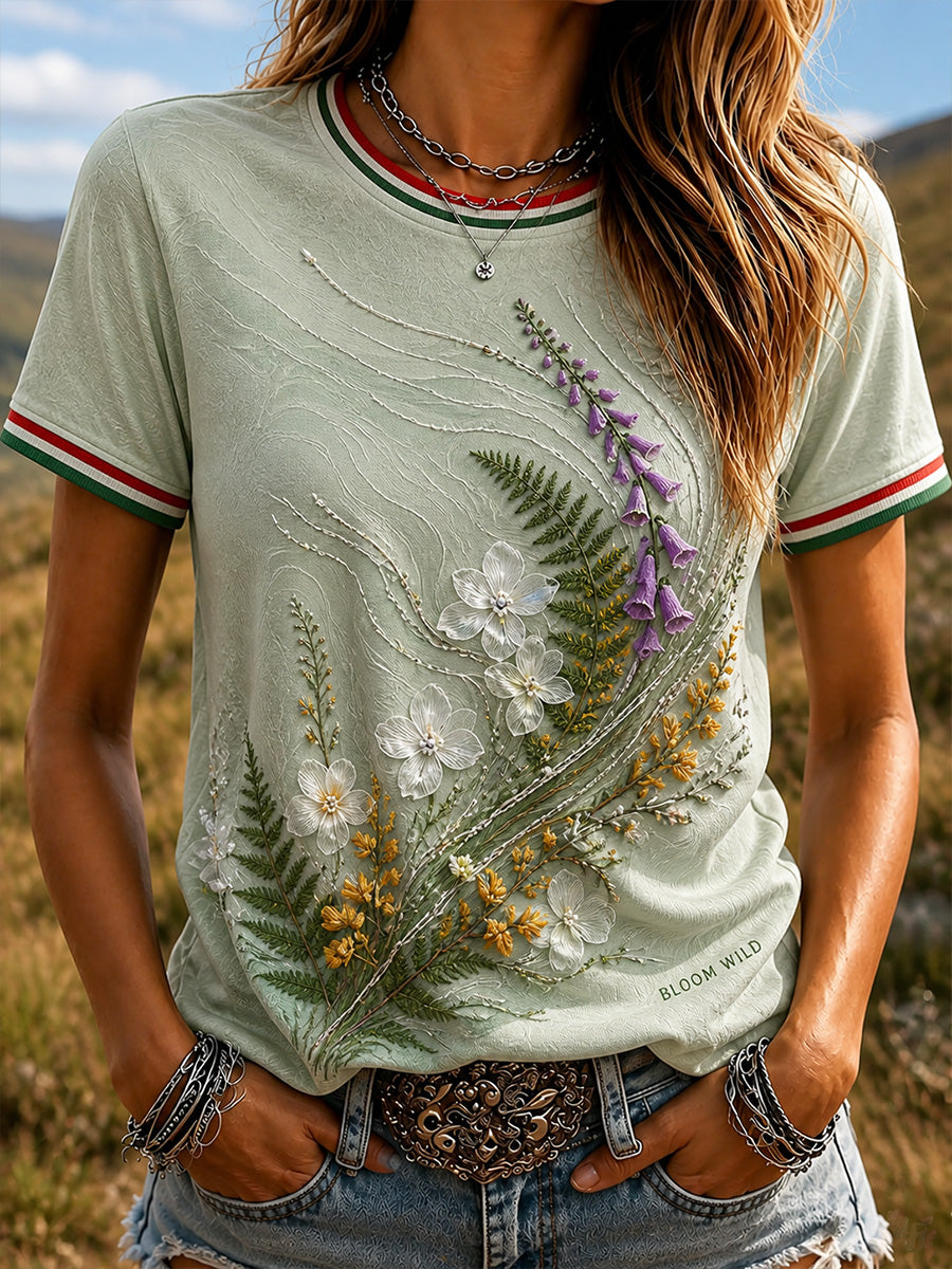 Vintage-Style British Welsh Art Print Casual T-Shirt