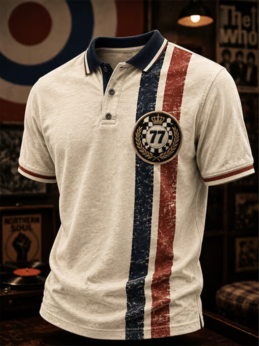 Men's Mods Culture UK Music Lover Business Style Printed polo shirt