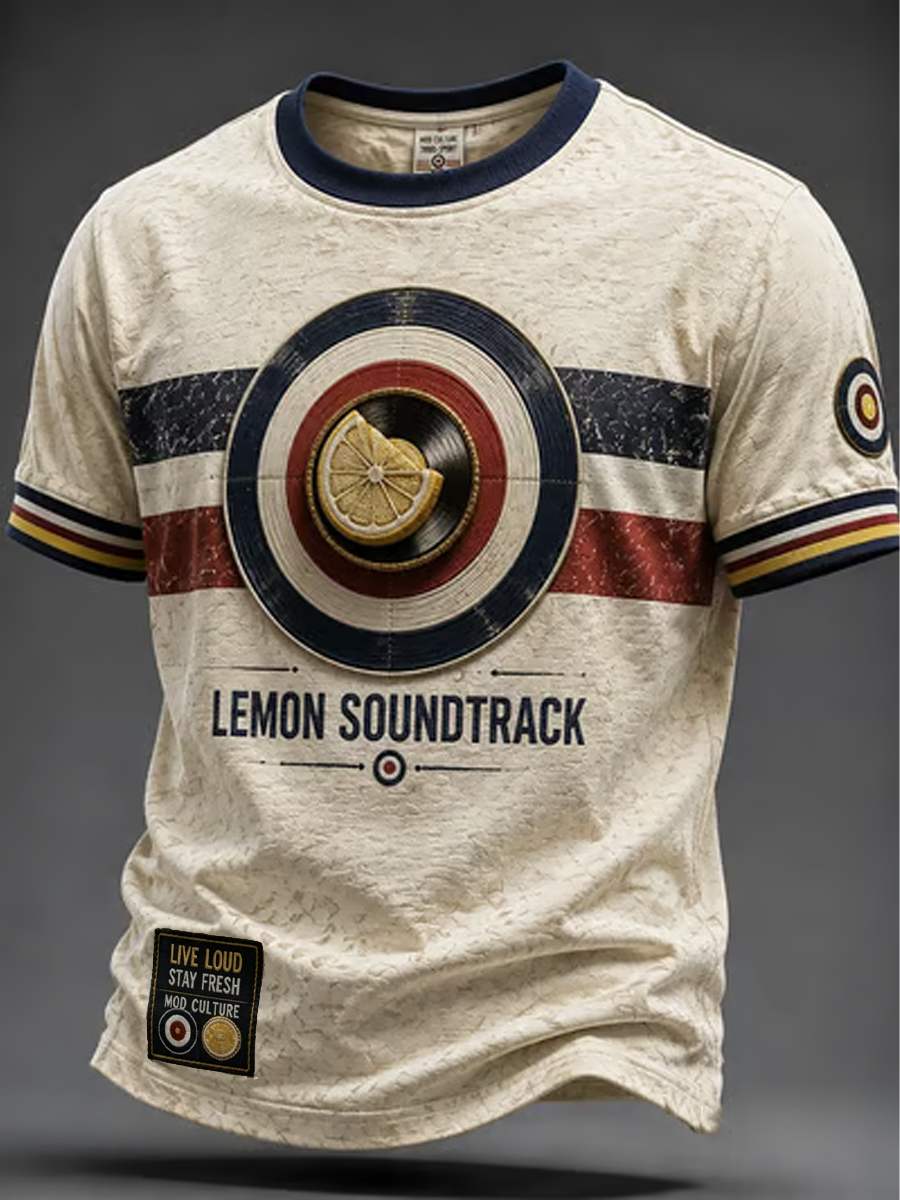 Men's Mods Culture UK Music Lover Business Style Printed short sleeves t-shirt