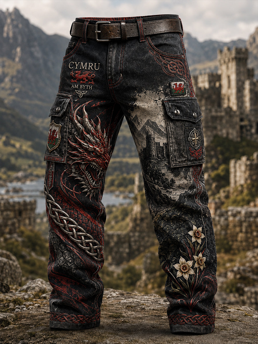 Men's Wales UK Casual Work Trousers