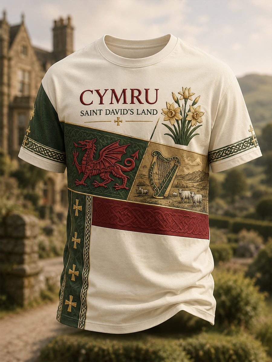 Men's Wales UK Short Sleeves T-Shirt