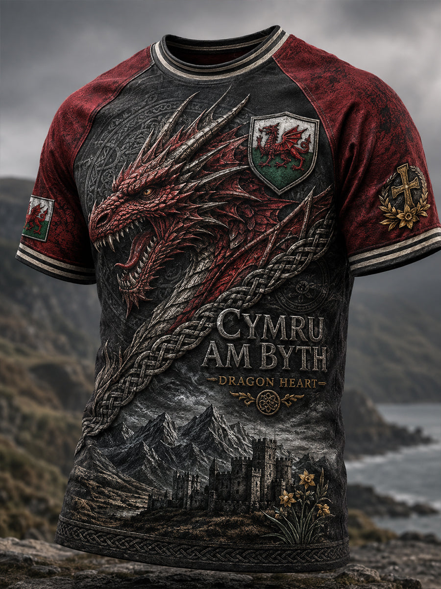 Men's Wales UK Short Sleeves T-Shirt
