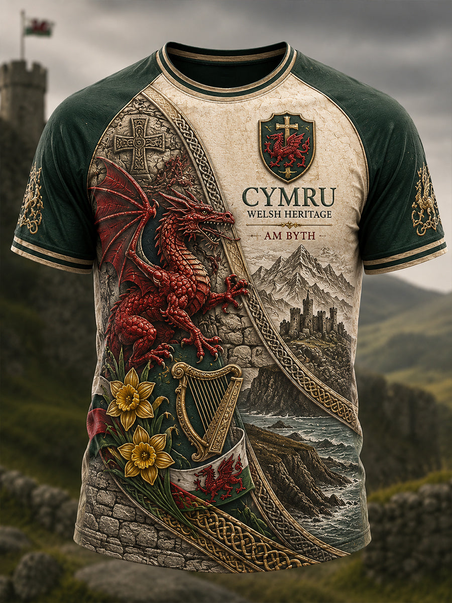 Men's Wales UK Short Sleeves T-Shirt