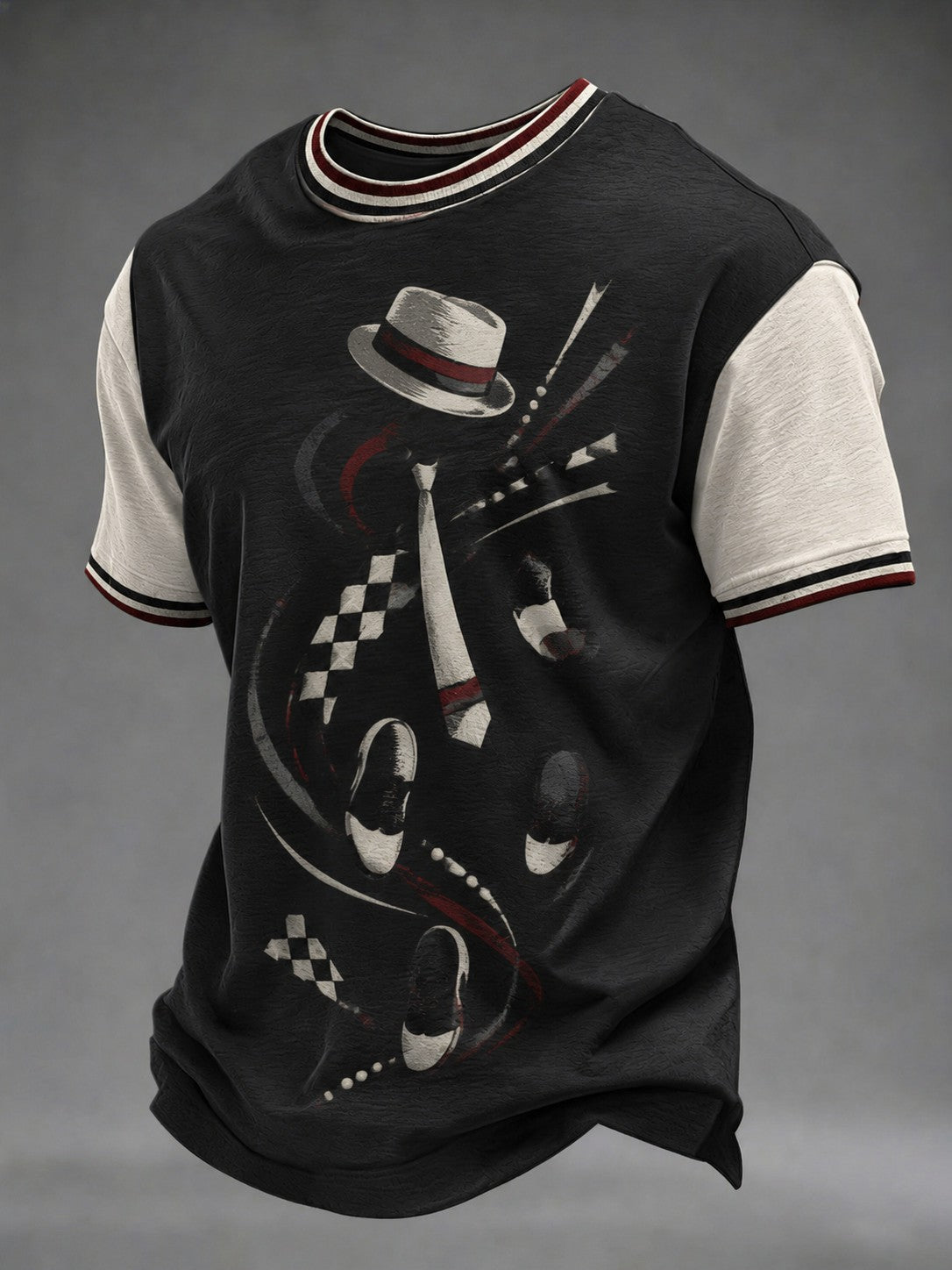 Men's Ska Revival Style Printed T-shirt