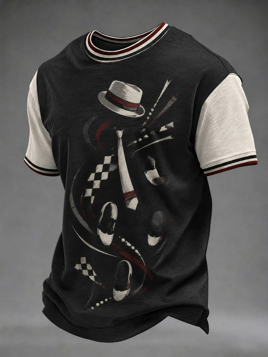 Men's Ska Revival Style Printed T-shirt