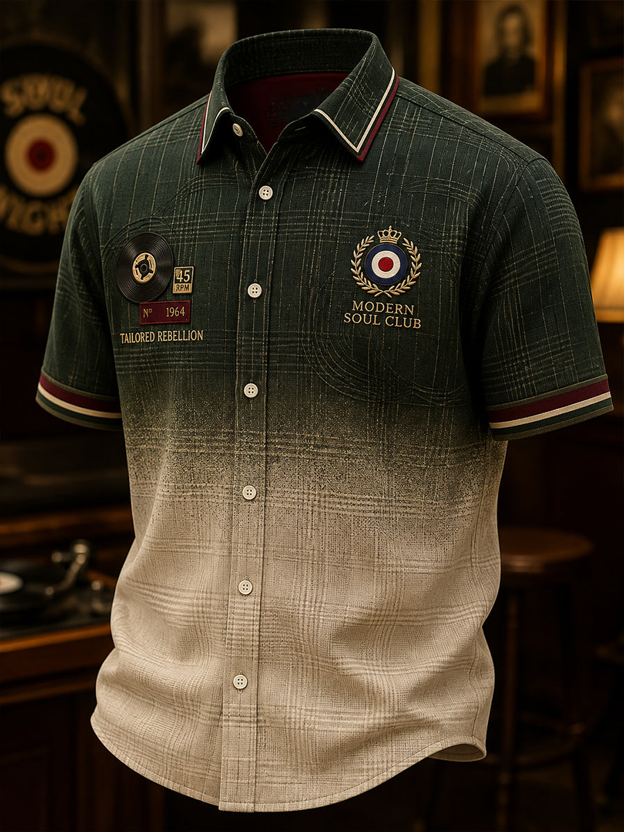 Men's Paul Weller And British Mod Culture Casual Shirt Short Sleeve