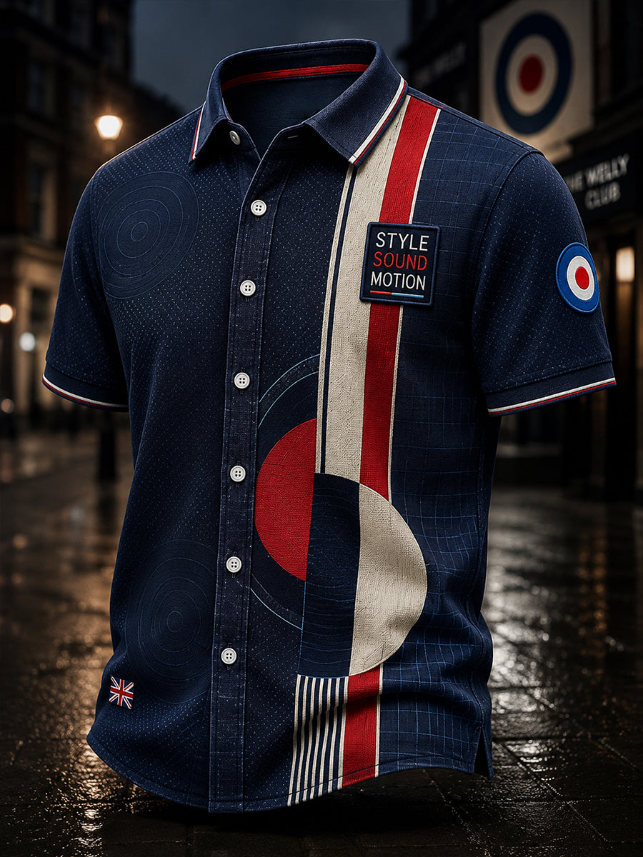 Men's Paul Weller And British Mod Culture Casual Shirt Short Sleeve