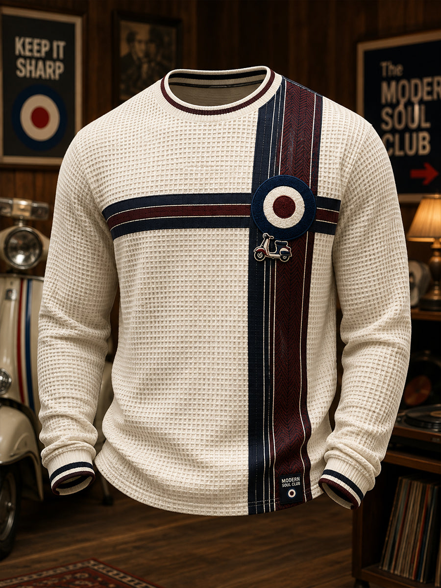 Men's Paul Weller And British Mod Culture  Waffle Long Sleeve T-Shirt