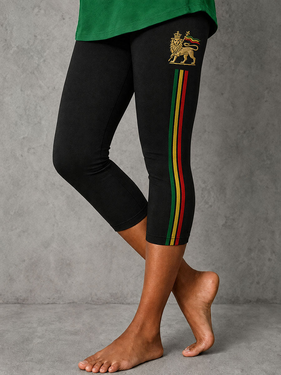 Women's Reggae Lion Stretch Leggings