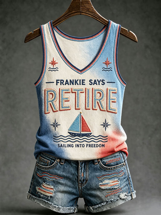 Women's "Frankie says retire" vests