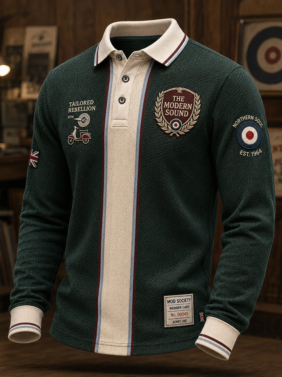 Men's British Paul Weller Modern Culture Business Style Long Sleeve Shirt