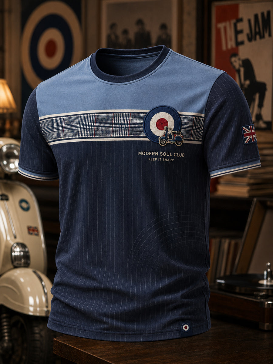 Men's British Paul Weller Modern Culture Business Style Short Sleeves T-Shirt