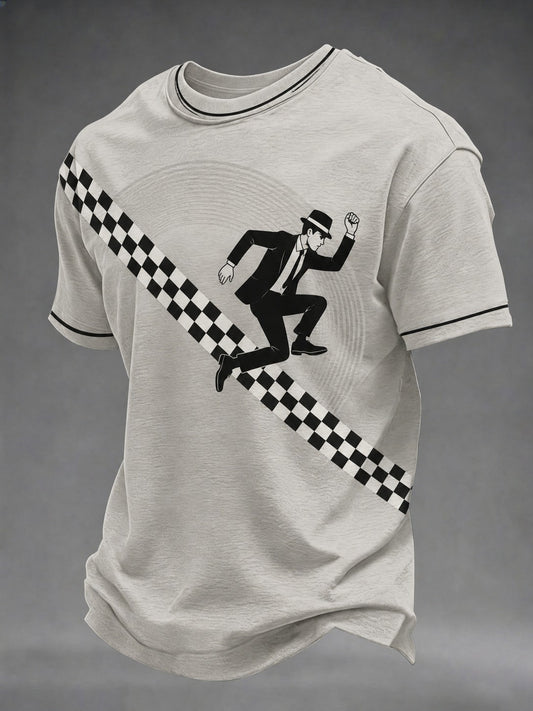 Men's Ska Revival Style Printed T-shirt