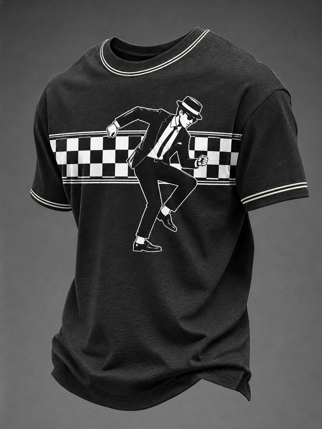 Men's Ska Revival Style Printed T-shirt