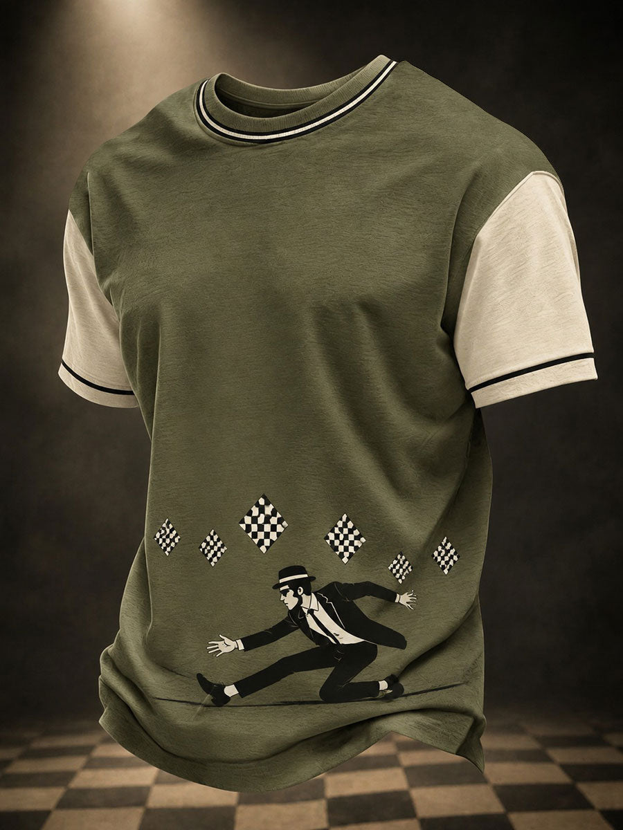 Men's Ska Revival Style Printed T-shirt