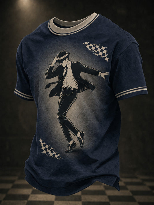 Men's Ska Revival Style Printed T-shirt