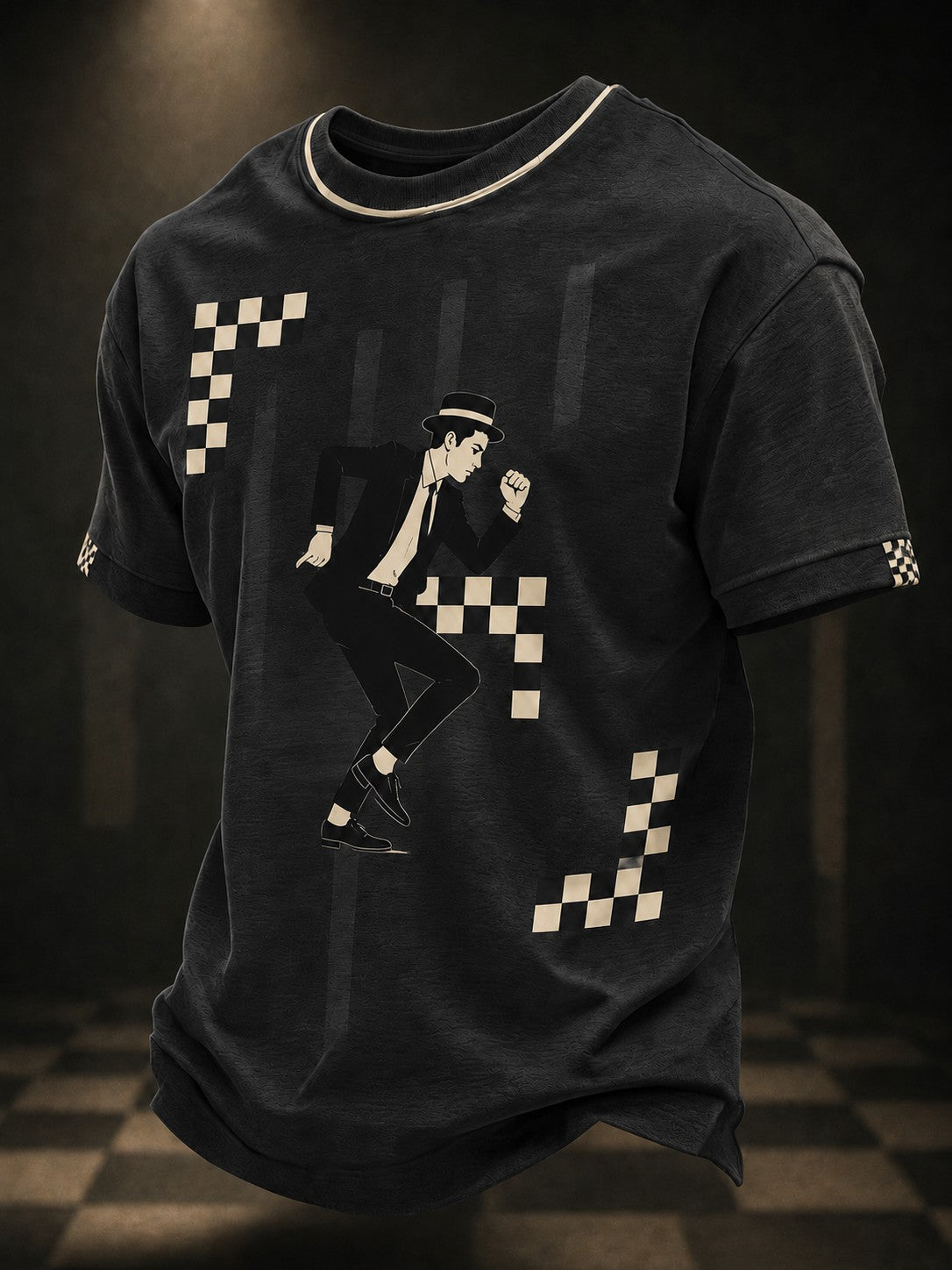 Men's Ska Revival Style Printed T-shirt