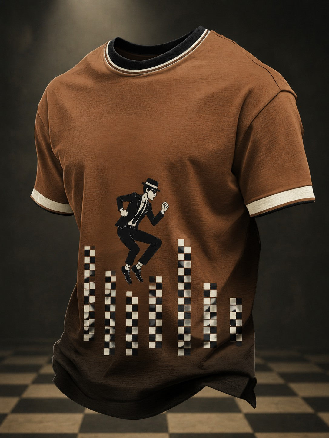 Men's Ska Revival Style Printed T-shirt