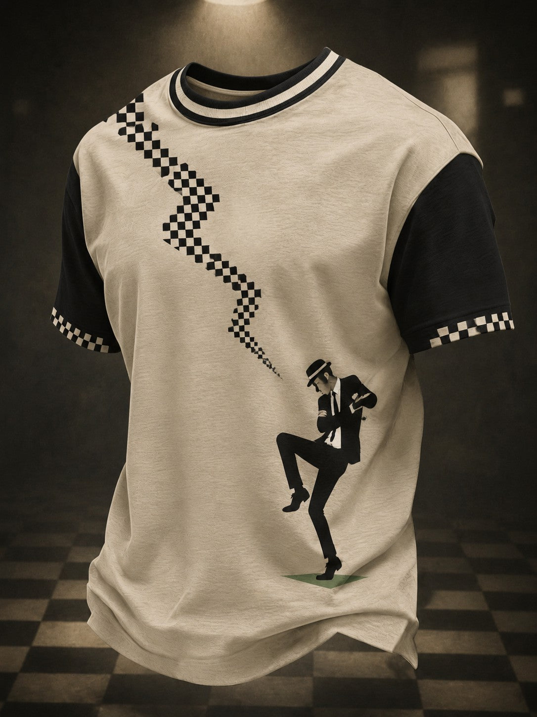 Men's Ska Revival Style Printed T-shirt
