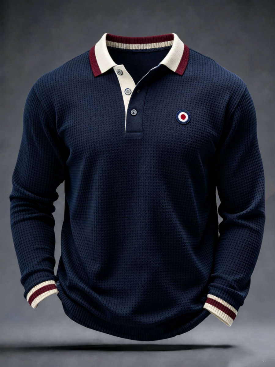 Men's Mods Culture UK Music Lover Business Style Printed long sleeve shirt