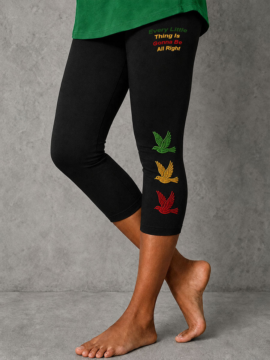 Women's Every Little Thing Is Gonna Be All Right Stretch Leggings