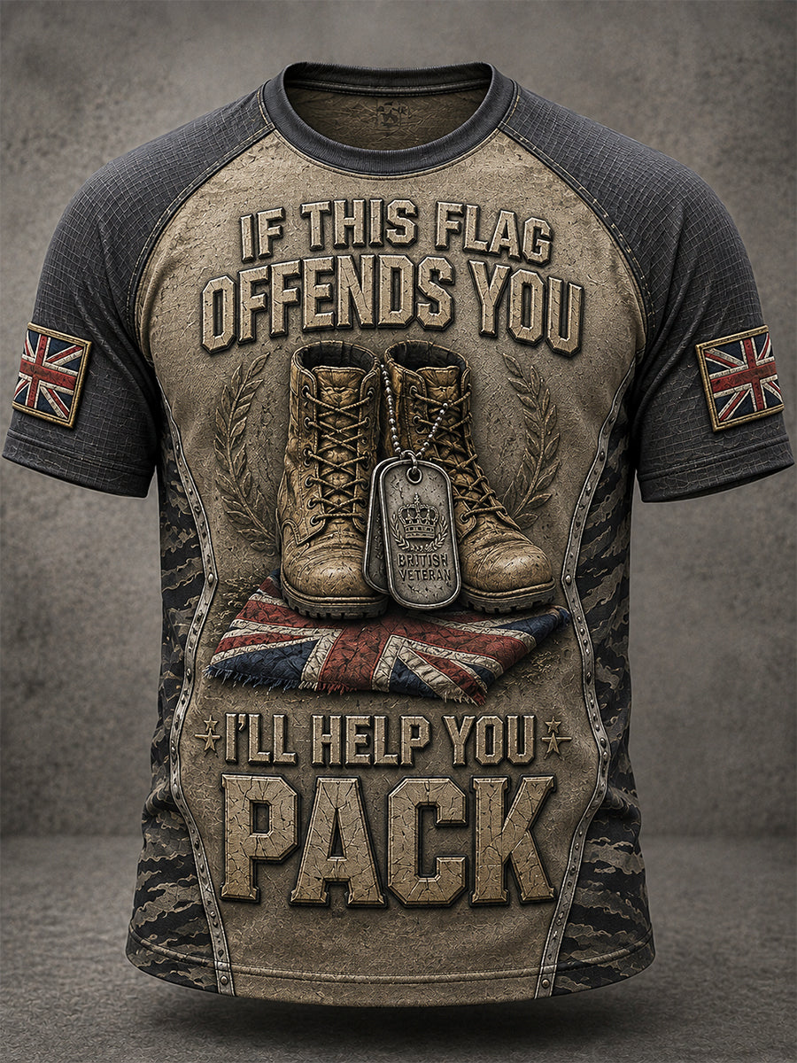 Men's IF THIS FLAG OFFENDS YOU I'LL HELP YOU PACK Tee