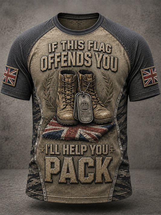 Men's IF THIS FLAG OFFENDS YOU I'LL HELP YOU PACK Tee