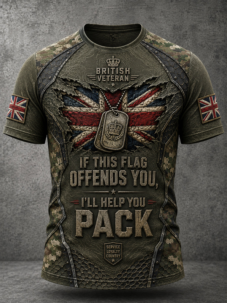 Men's IF THIS FLAG OFFENDS YOU I'LL HELP YOU PACK Tee