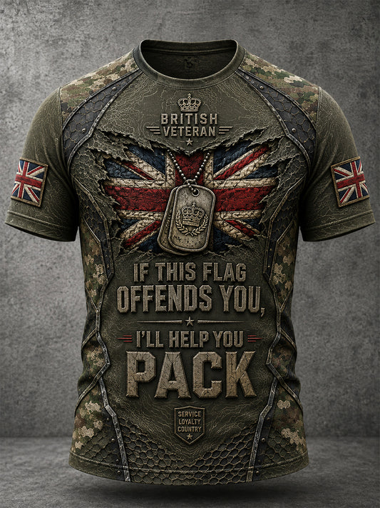 Men's IF THIS FLAG OFFENDS YOU I'LL HELP YOU PACK Tee