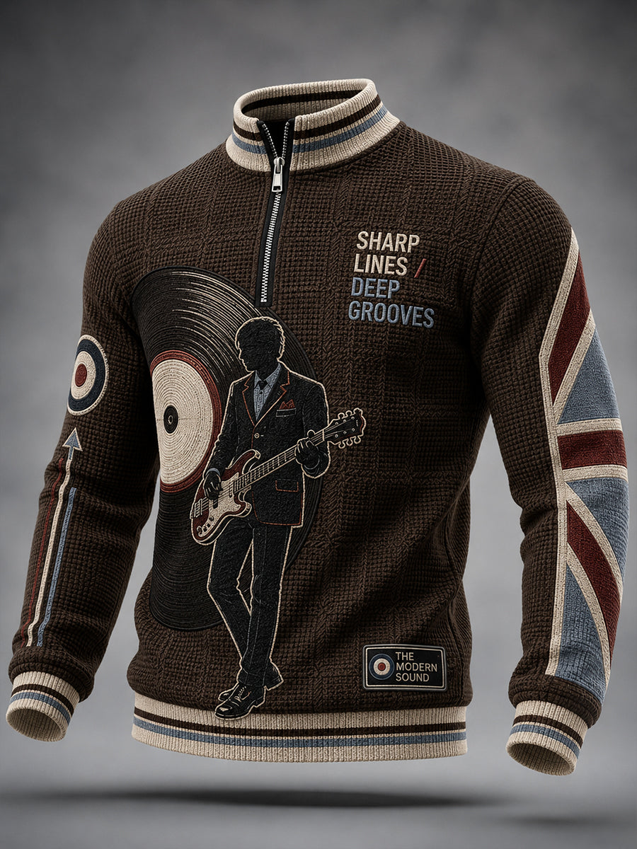 Men's Paul Weller And British Mod Culture Waffle Long Sleeve T-Shirt