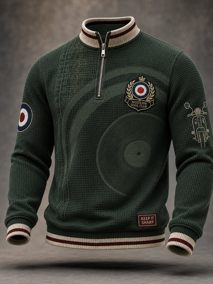Men's Paul Weller And British Mod Culture Waffle Long Sleeve T-Shirt