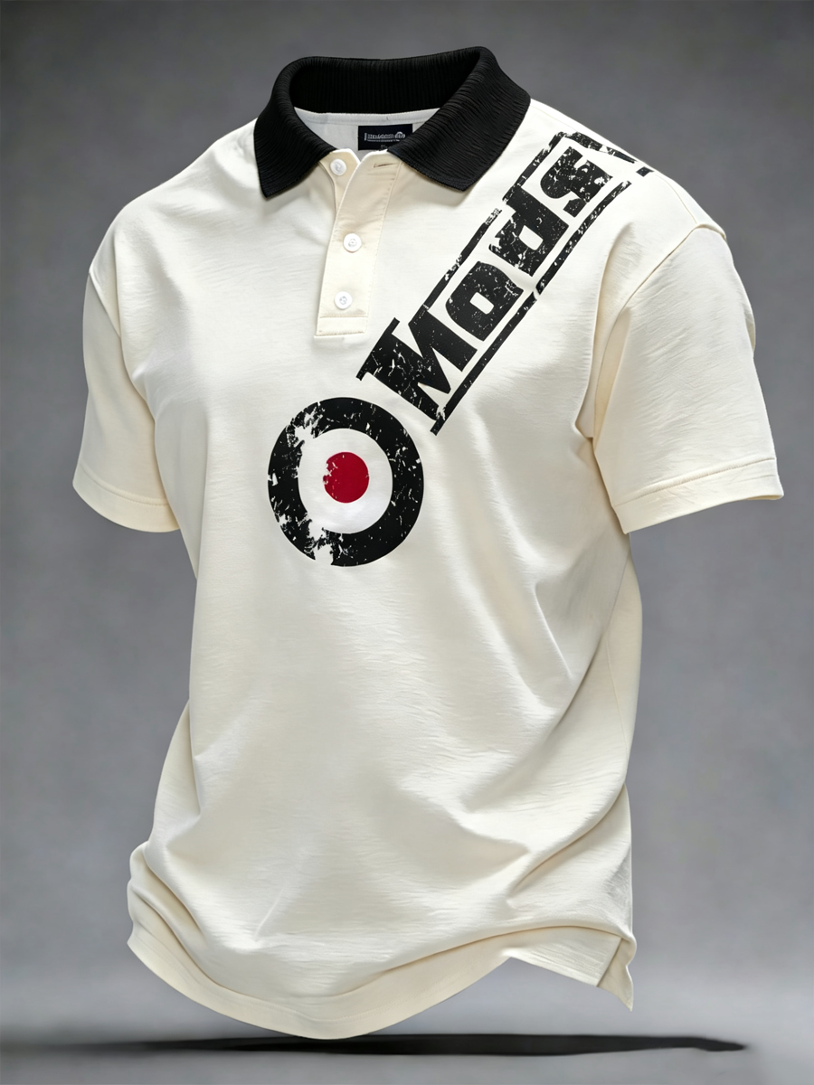 Men's Mods Culture UK Music Lover Business Style Printed polo shirt