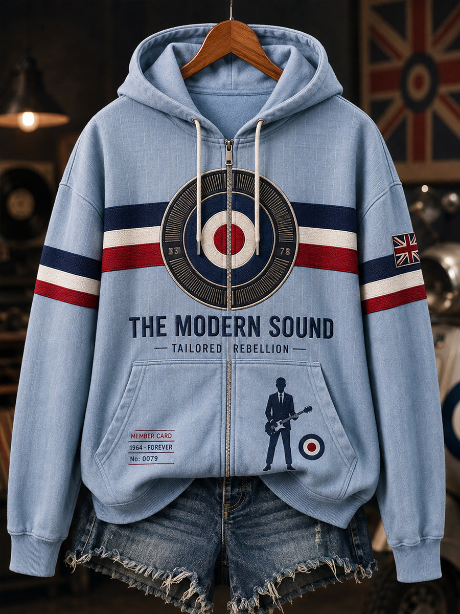 Women's Paul Weller and British Mod Culture Zip-Up Hoodie