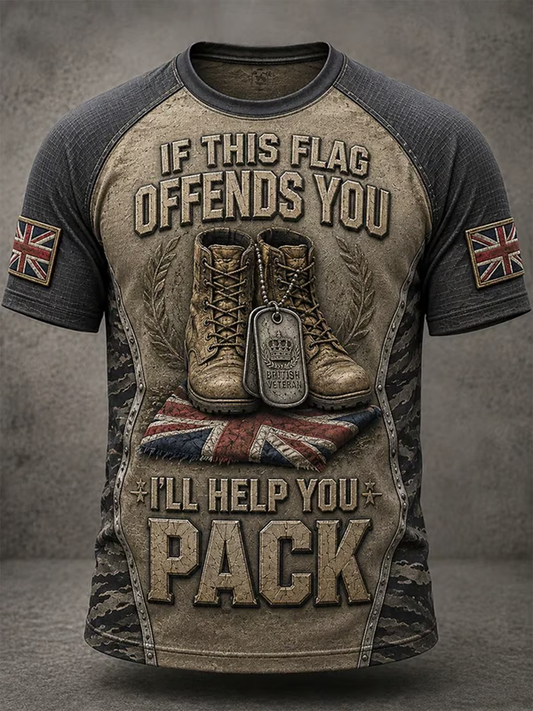 Men's British Veteran Print short sleeve t-shirt