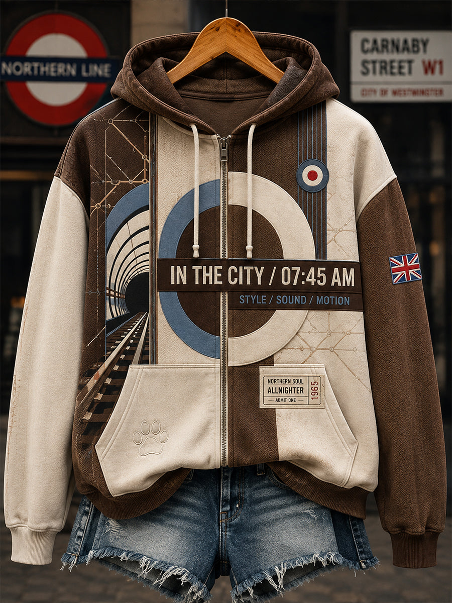 Women's Paul Weller and British Mod Culture Zip-Up Hoodie