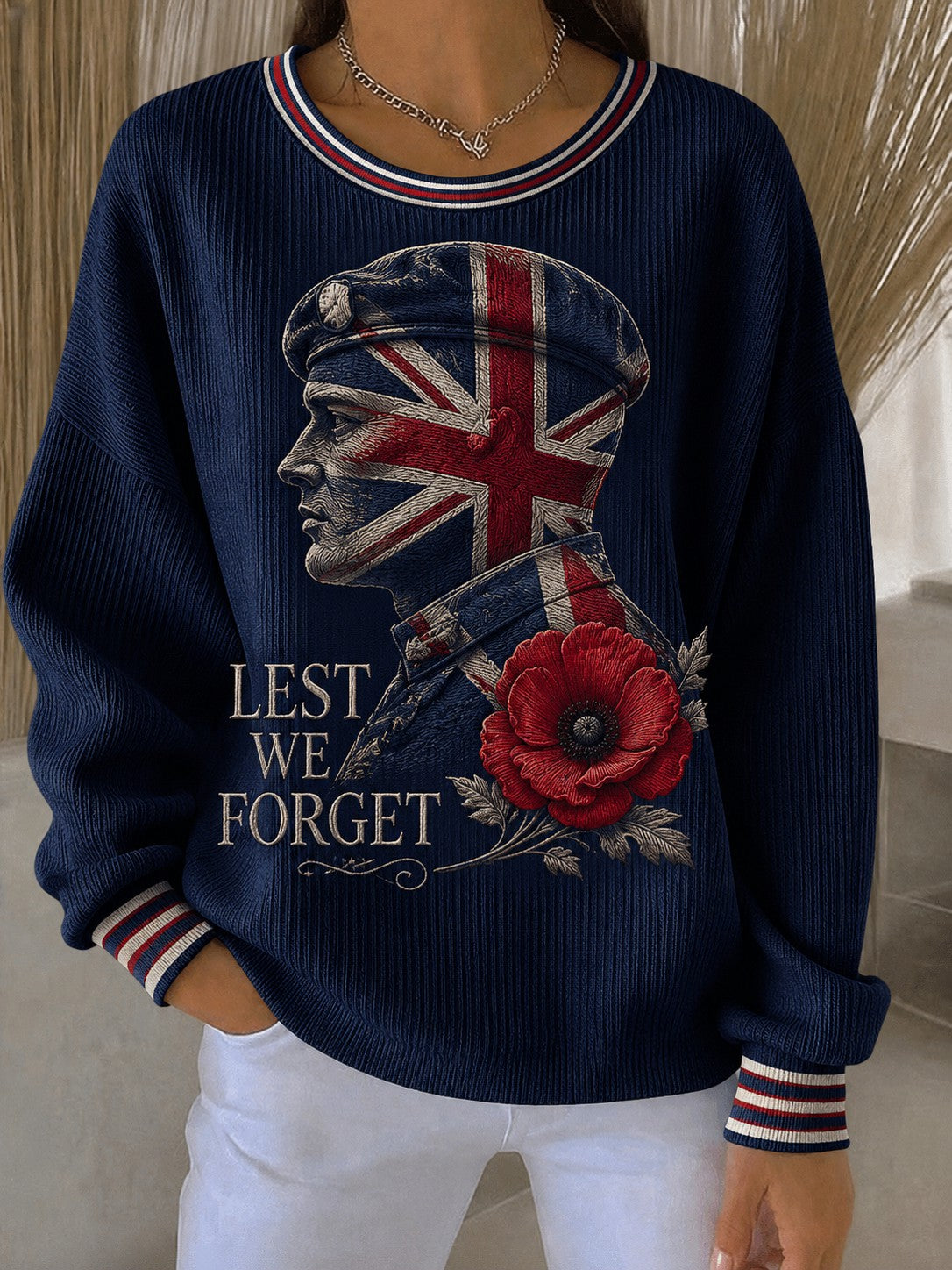 Women's Lest We Forget Printed Sweatshirt