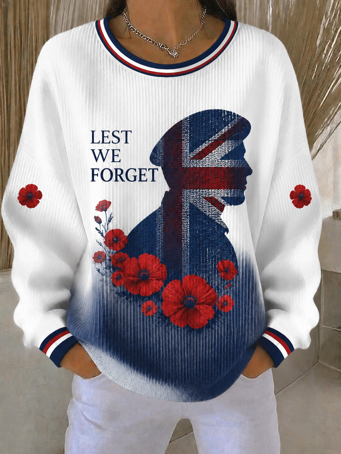 Women's Lest We Forget Printed Sweatshirt