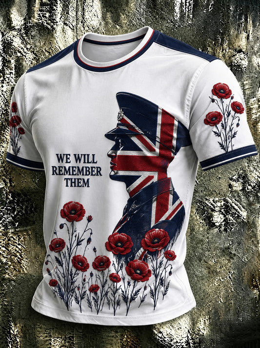 Men's WE WILL REMEMBER THEM Printed T-shirt